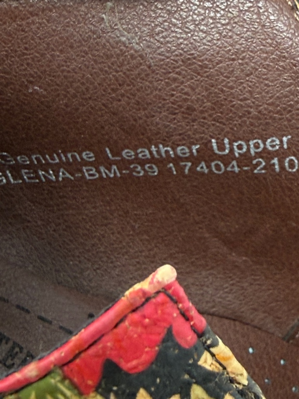 L’Artiste by Spring Step floral leather Mary Jane booties, size 39 - Picture 7 of 8